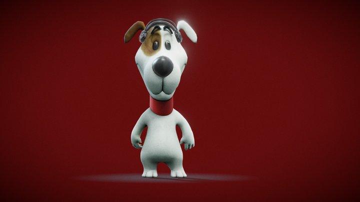 Cartoon Dog 3D Model