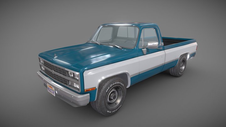 American generic pickup 3D Model