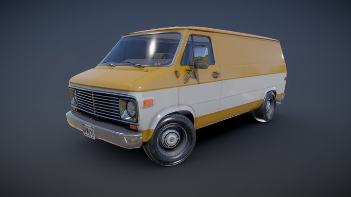 70s industrial van 3D Model