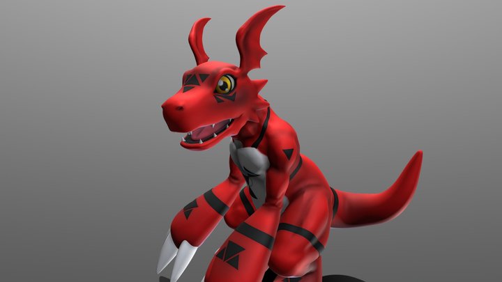 digimon Guilmon 3D Model