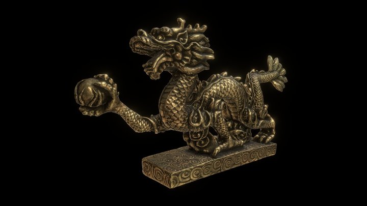 Brass Dragon 3D Model