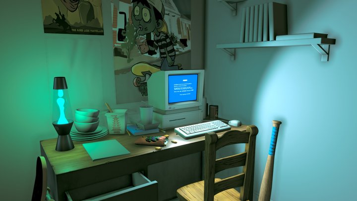 Teens Bedroom 3D Model