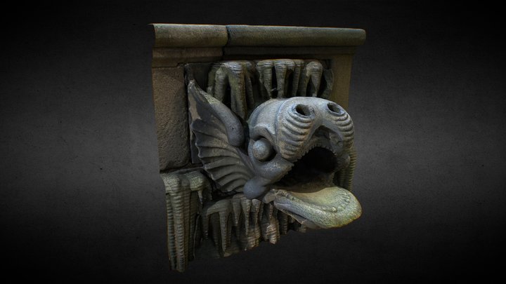 Gargoyle water fountain - Lyme Park 3D Model