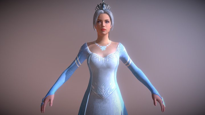Game of Peace Female Queen Pubg 3D Model