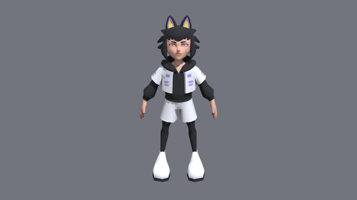 Low Poly Character Model 3D Model