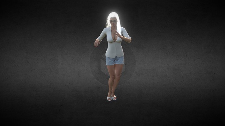Dancing Girl F v.1 3D Model
