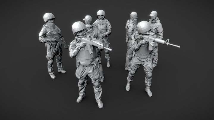 Lowpoly Special Forces 3D Model