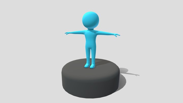 Low Poly Stickman Model 3D Model