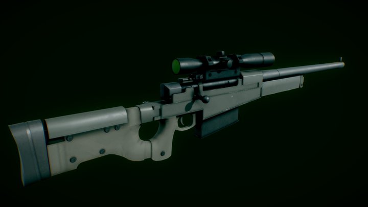 AWM Sniper Rifle 3D Model