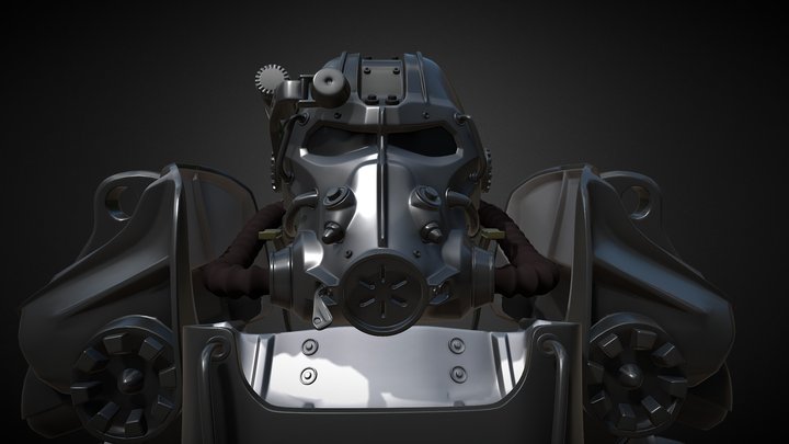 Power Armor from Fallout. Model T60 3D Model