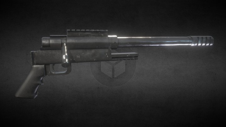.50 BMG Pistol 3D Model