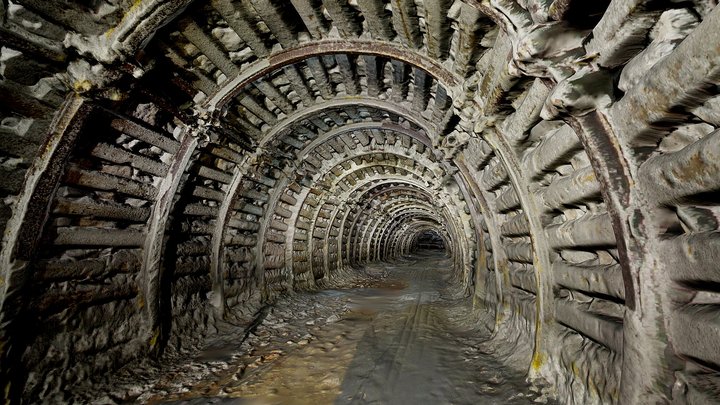 Old underground mine excavation 07 3D Model