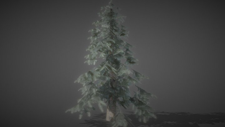 Low-Poly Game-Ready Spruce Tree 3D Model