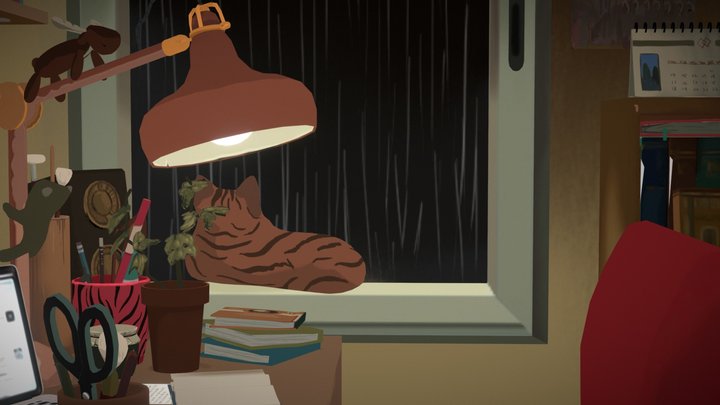 Lo-fi room #StudyGirlChallenge 3D Model